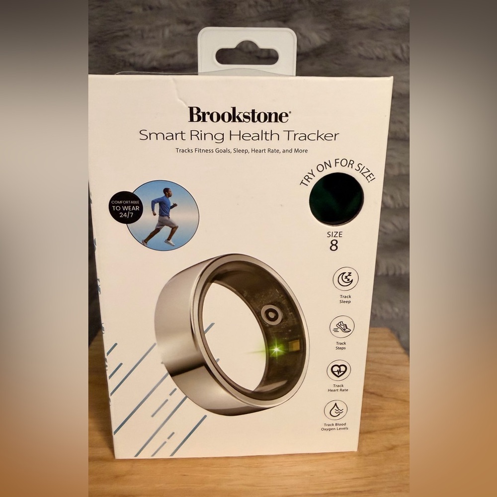 Brand New Brookstone Smart Ring for Health Tracking